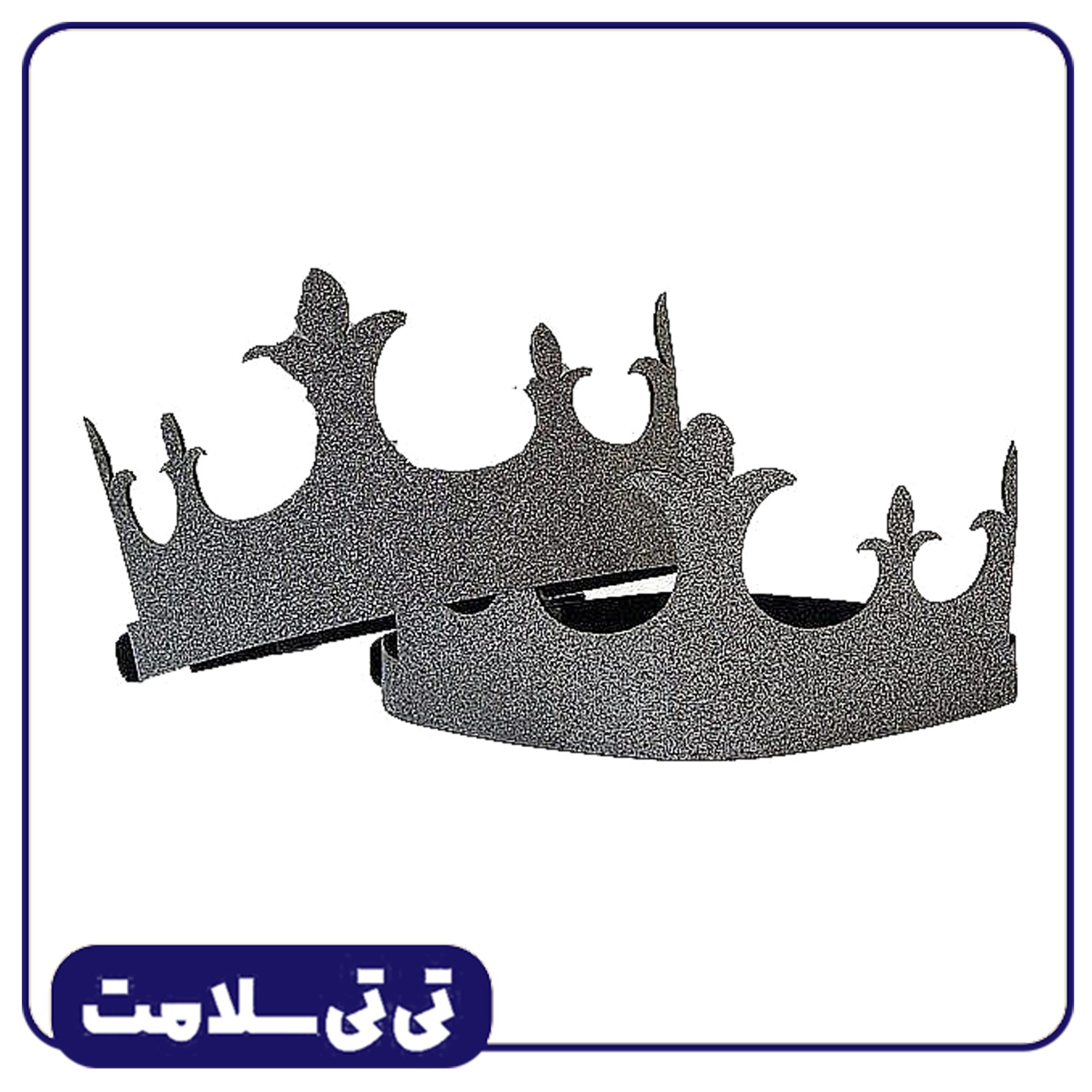 تاج تولد پارچه ای نقره آبی تی تی سلامت